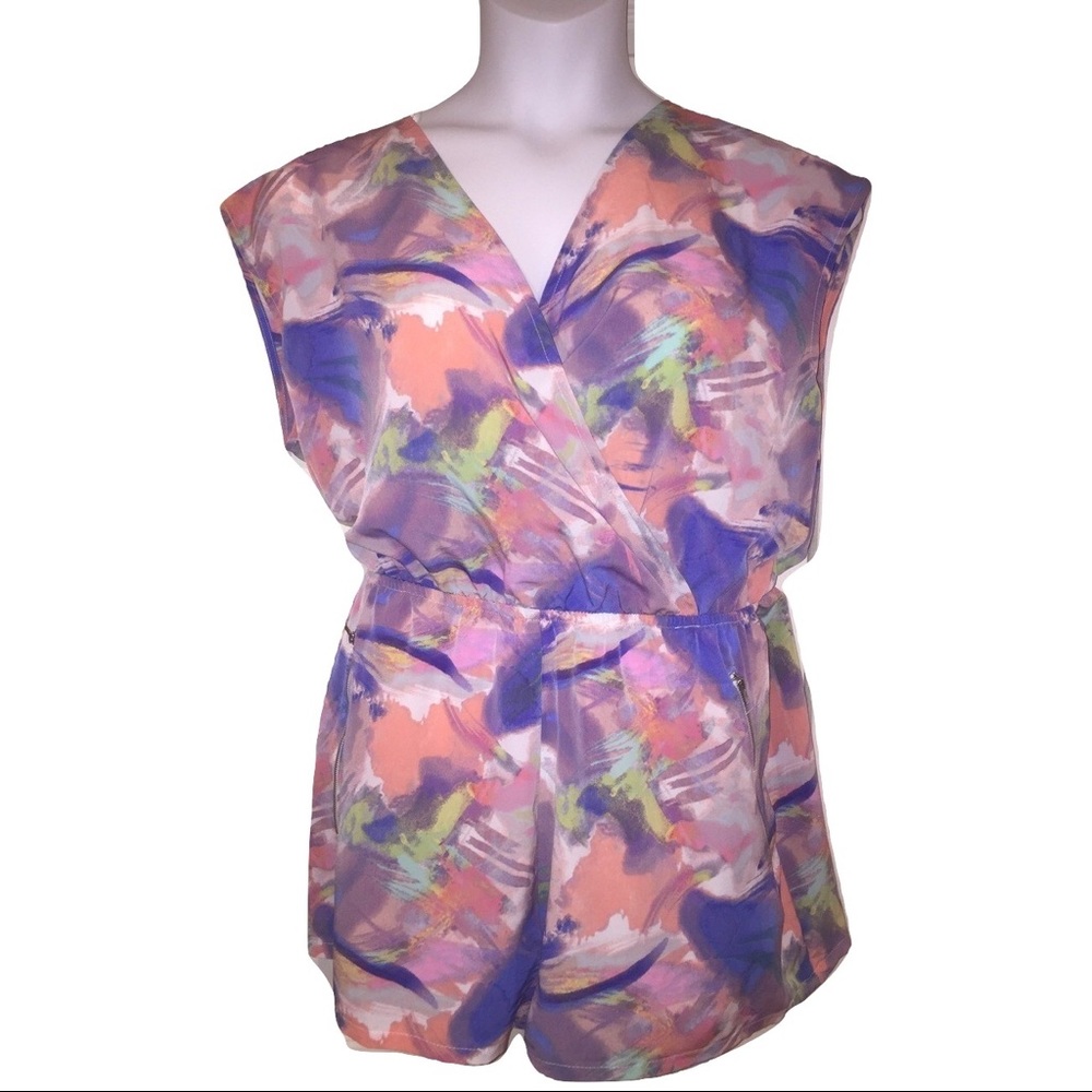 Colorful Romper w/ Pockets One Clothing Size XL